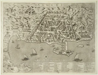 Hafen und Stadt Algier, ca. 1572