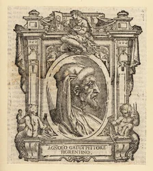 Porträt von Agnolo Gaddi, italienischer Maler aus Florenz, ca. 1350-1396