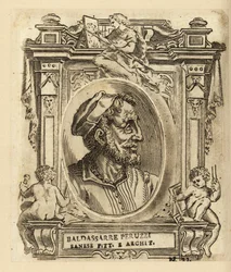 Porträt von Baldassare Tommaso Peruzzi, italienischer Architekt und Maler, geboren in der Nähe von Siena