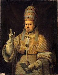 Porträt von Papst Pius VI (1717-1799). Anonymes italienisches Gemälde