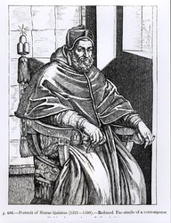 Porträt von Papst Sixtus V. (1520-90), Illustration aus 