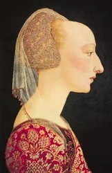 Porträt einer Dame in Rot