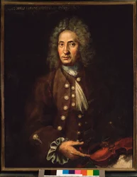 Porträt des italienischen Komponisten Giuseppe Torelli (1658-1709)