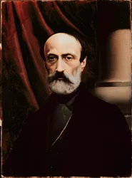 Porträt des italienischen republikanischen Politikers Giuseppe Mazzini