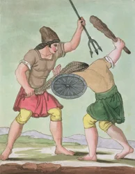 Römische Gladiatoren, aus L