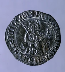 Silbermünze, geprägt zur Zeit von König Robert I. von Anjou (1275-1343) von Neapel