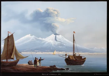 Schneesturm / Vesuv-Ausbruch am 2. Januar