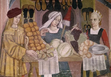Der Obststand (Detail)