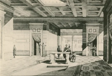 Das Haus des Caius Cornelius Rufus wie es war (Gravur)