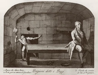 Das Pozzi-Gefängnis, aus Vedute della Prigioni