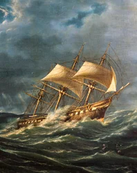 Das Dampfschiff Princie Umberto mit Schraubenpropeller, Stapellauf am 22. August