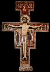 Das San Damiano Kreuz, ca. 1100 (bemaltes Holz)
