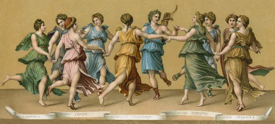 Der Tanz des Apollo mit den Musen