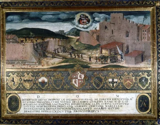Die Einwohner von Siena zerstören die von den Spaniern Karls V. erbaute Festung (1552)