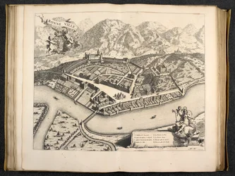 Ansicht von Aosta, Piemont, Italien