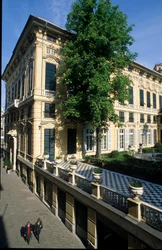 Ansicht des Palazzo Bianco (oder Palazzo Luca Grimaldi) erbaut 1530 und 1540 in Genua, Italien