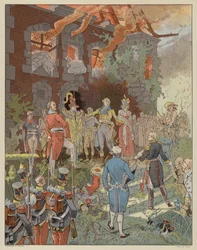 Szene aus La Dame de Gai-Fredon von Quatrelles (Ernest L