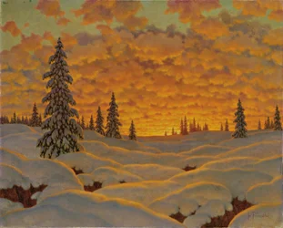 Sonnenuntergang in Finnland