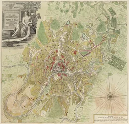 Karte von Moskau, 1739