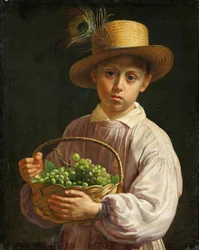 Jan Chrucki. Junge mit Strohhut, XIX