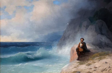 Alexander Puschkin am Schwarzen Meer, 1868.