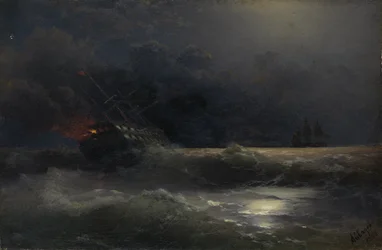 Brennendes Schiff: Eine Episode aus dem Russisch-Türkischen Krieg, 1896