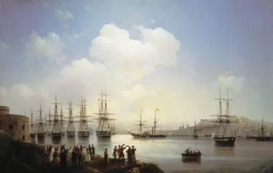 Russisches Geschwader auf dem Überfall von Sewastopol, 1846
