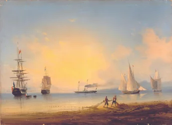 Russische und französische Fregatten