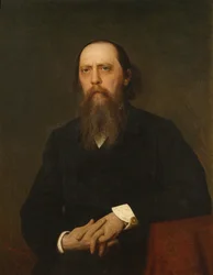 Porträt des Autors Michail Saltykow-Schtschedrin 1826-1889, 1879