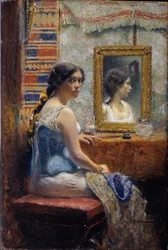 Dame am Spiegel