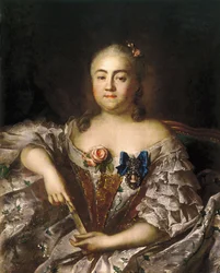 Porträt der Gräfin Varvara Alexejewna Scheremetjewa, um 1760