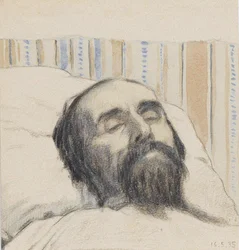 Malewitsch auf seinem Sterbebett