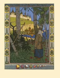 Illustration zum Märchen Die Feder des Finist der Falke, 1901-1902