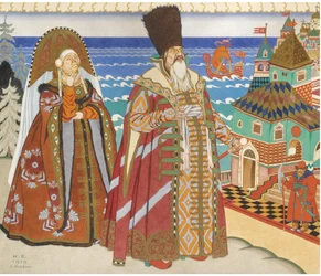 Illustration zum Märchen vom Zaren Saltan von A. Puschkin