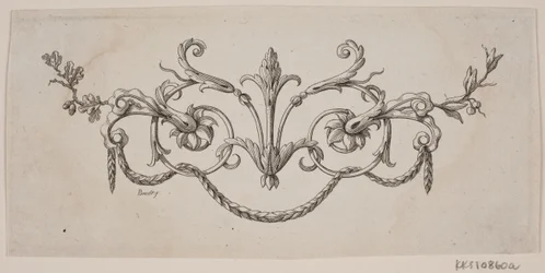 Ein Blatt und Blütenschlingung