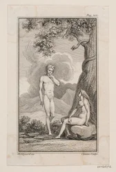 Illustration zu Johannes Ewalds "Adam und Eva" IV