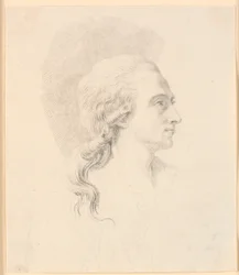 Porträt des Bildhauers Alexander Trippel. Profil nach rechts