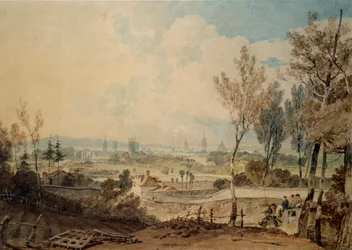 Blick auf Oxford von der Südseite des Headington Hill, 1803-1804