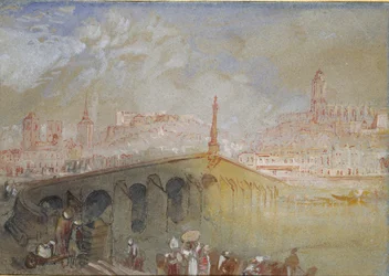 Die Brücke von Blois: Nebel lichtet sich, 1826-1830