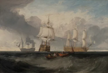 Die Rückkehr des Sieges von Trafalgar, in drei Positionen, ca. 1806