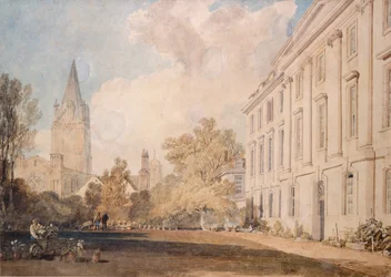 Ansicht der Kathedrale von Christ Church und Teil des Corpus Christi College, 1803-1804