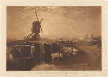 Windmühle und Schleuse, veröffentlicht 1811