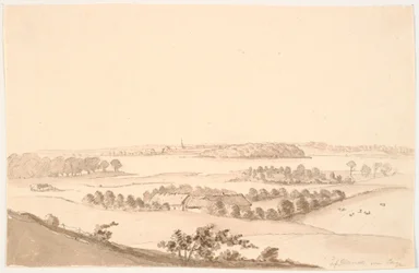 Landschaft mit weiter Aussicht. Glænø