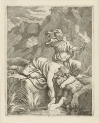 Thetis taucht Achilles in den Styx