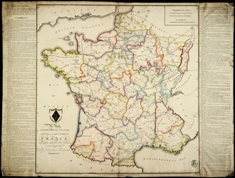 Ein neues geografisches Spiel, das eine komplette Tour durch Frankreich zeigt, respektvoll gewidmet mit Erlaubnis der ehrenwerten Lady Georgiana Cavendish