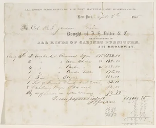 Verkaufsurkunde an Col. B. S. Jordan, 5. September 1855