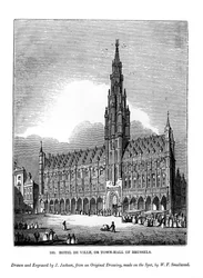 Hotel de Ville, oder Rathaus von Brüssel, 1843