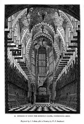 Innenraum der Henry VII Kapelle, Westminster Abbey, 1843