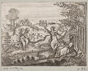Illustration zu Adam Olearius, „Persianischer Rosenthal von einem Sinnreichen Poeten Schich Saadi [...]“, Schleswig 1660