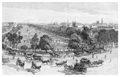Hyde Park, Sydney, New South Wales, Australien, 1886